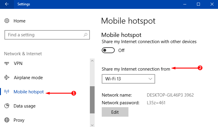 Wi-Fi hotspot